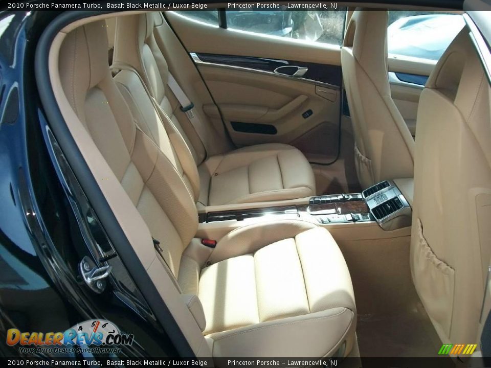 2010 Porsche Panamera Turbo Basalt Black Metallic / Luxor Beige Photo #25