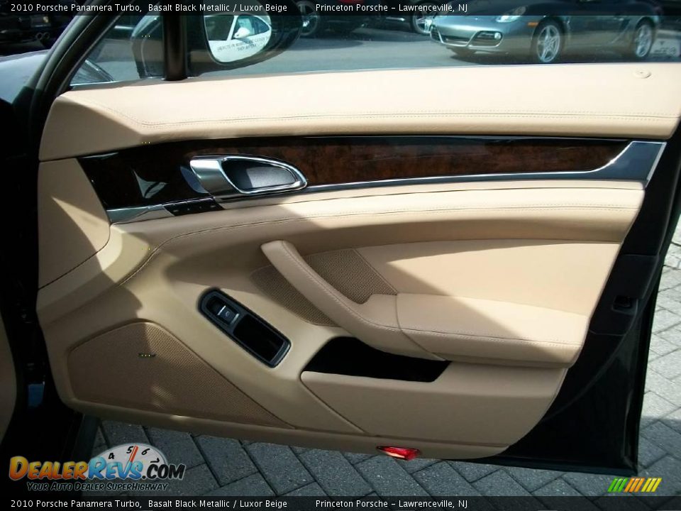 2010 Porsche Panamera Turbo Basalt Black Metallic / Luxor Beige Photo #27