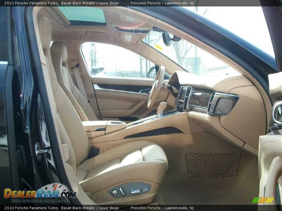 2010 Porsche Panamera Turbo Basalt Black Metallic / Luxor Beige Photo #30
