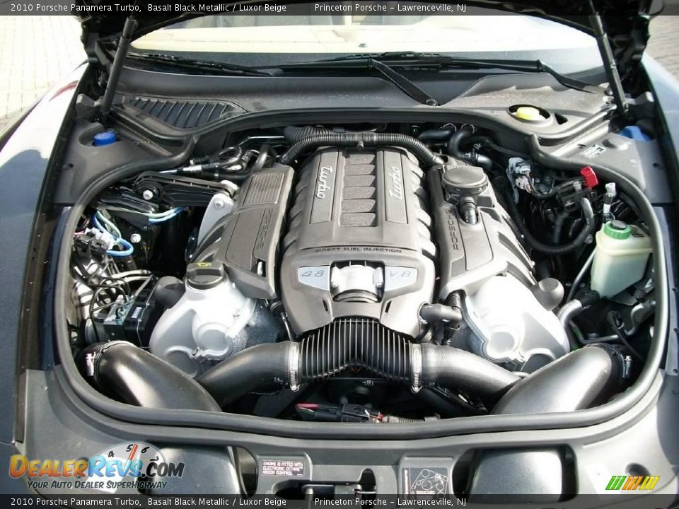 2010 Porsche Panamera Turbo Basalt Black Metallic / Luxor Beige Photo #31