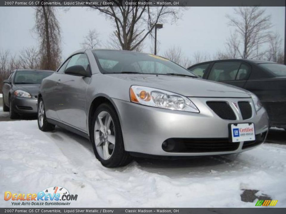 2007 Pontiac G6 GT Convertible Liquid Silver Metallic / Ebony Photo #3