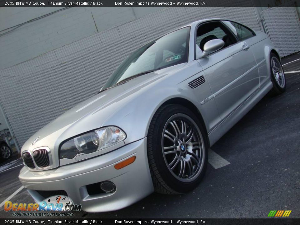 2005 BMW M3 Coupe Titanium Silver Metallic / Black Photo #2