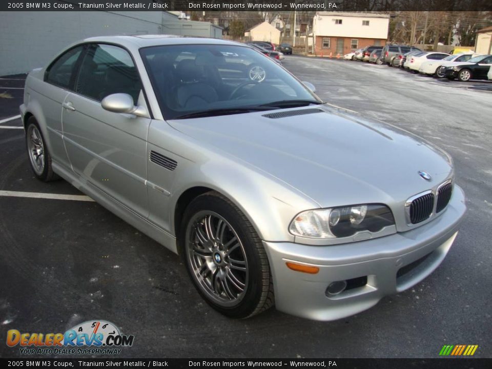 2005 BMW M3 Coupe Titanium Silver Metallic / Black Photo #4