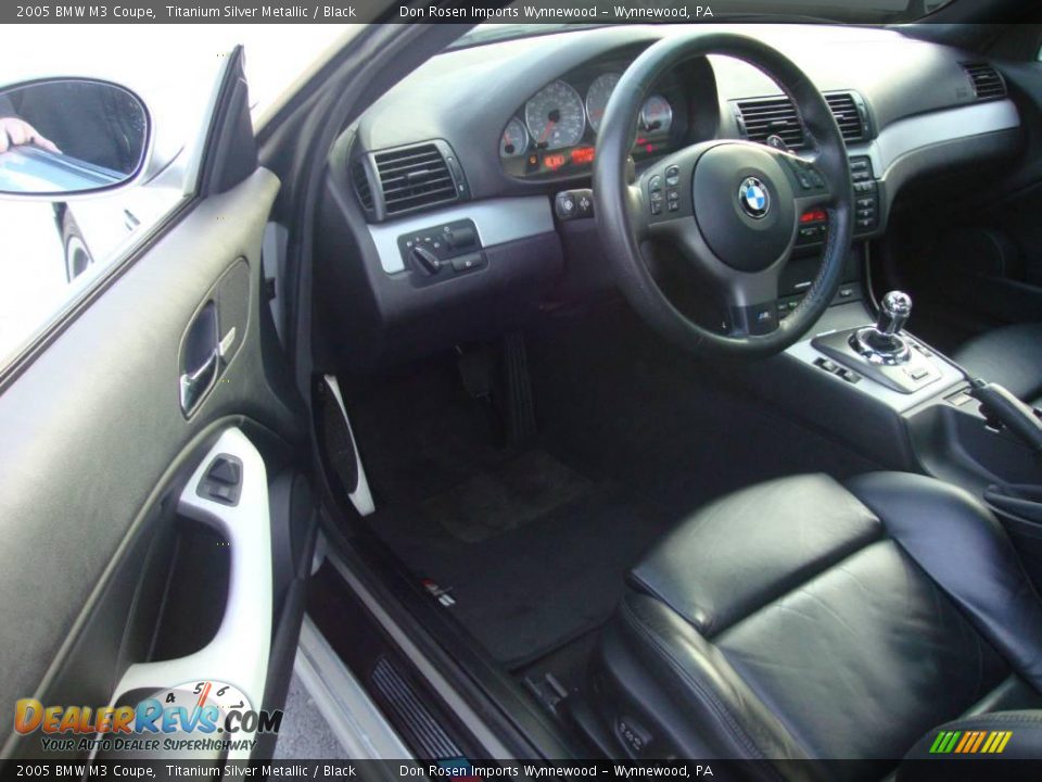 2005 BMW M3 Coupe Titanium Silver Metallic / Black Photo #12