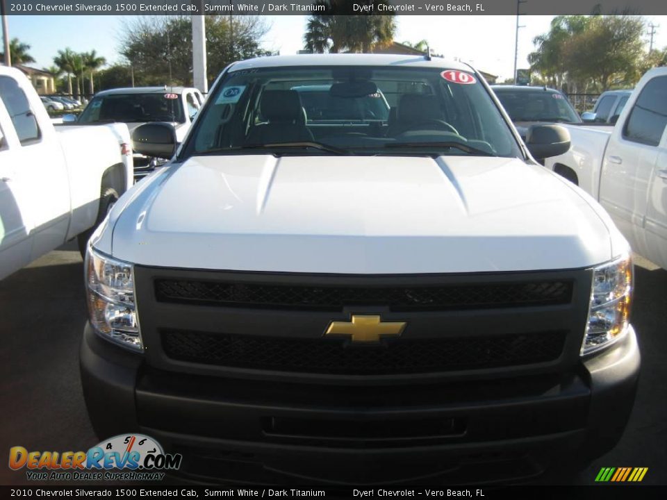2010 Chevrolet Silverado 1500 Extended Cab Summit White / Dark Titanium Photo #2