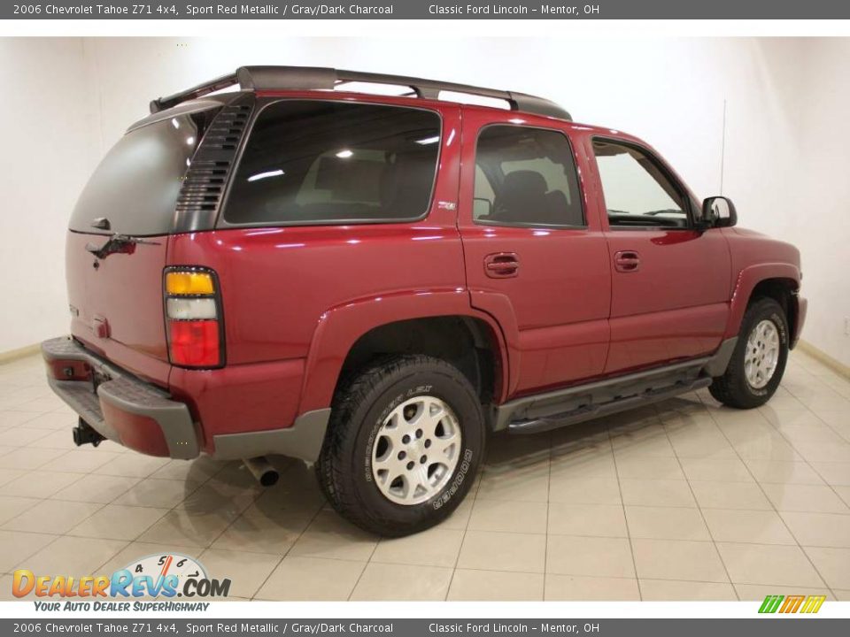 2006 Chevrolet Tahoe Z71 4x4 Sport Red Metallic / Gray/Dark Charcoal Photo #7