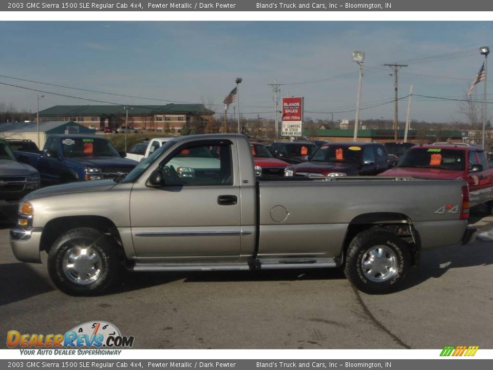 2003 GMC Sierra 1500 SLE Regular Cab 4x4 Pewter Metallic / Dark Pewter Photo #2