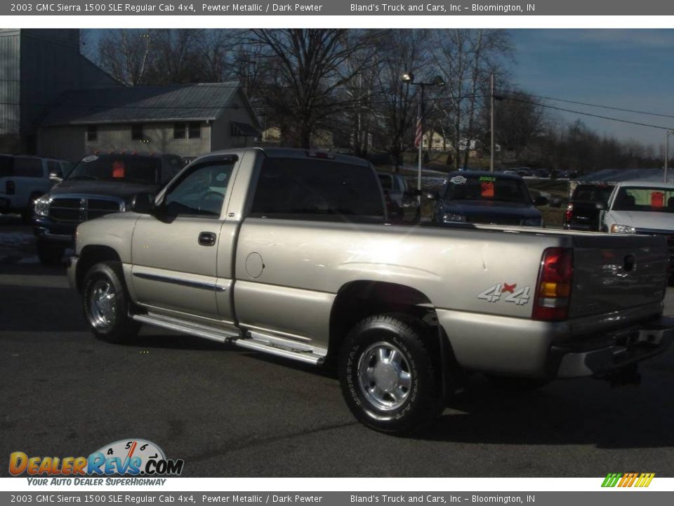 2003 GMC Sierra 1500 SLE Regular Cab 4x4 Pewter Metallic / Dark Pewter Photo #3