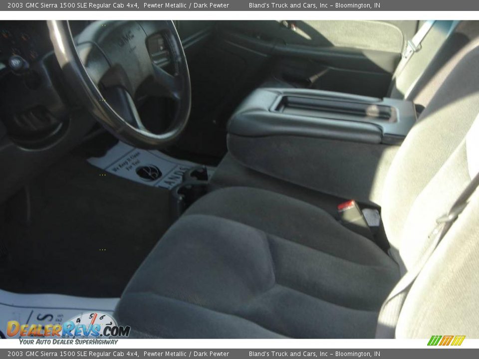 2003 GMC Sierra 1500 SLE Regular Cab 4x4 Pewter Metallic / Dark Pewter Photo #4