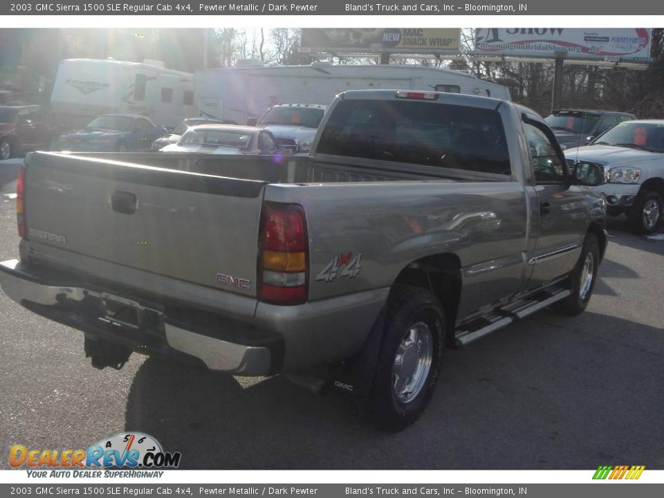 2003 GMC Sierra 1500 SLE Regular Cab 4x4 Pewter Metallic / Dark Pewter Photo #6