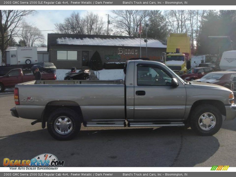 2003 GMC Sierra 1500 SLE Regular Cab 4x4 Pewter Metallic / Dark Pewter Photo #7