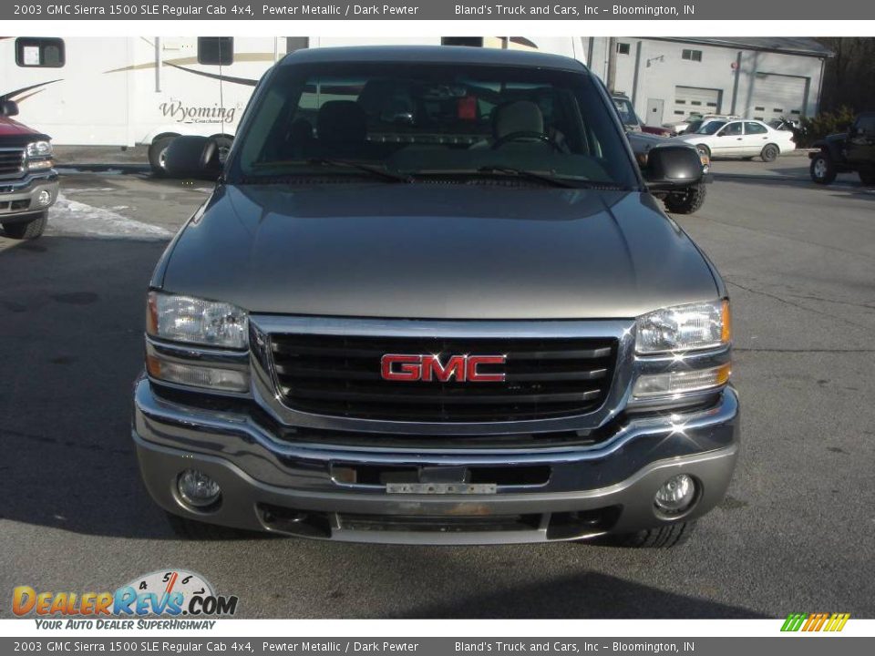 2003 GMC Sierra 1500 SLE Regular Cab 4x4 Pewter Metallic / Dark Pewter Photo #9