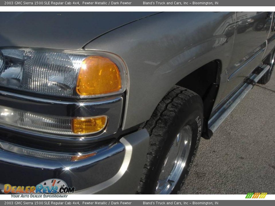 2003 GMC Sierra 1500 SLE Regular Cab 4x4 Pewter Metallic / Dark Pewter Photo #10