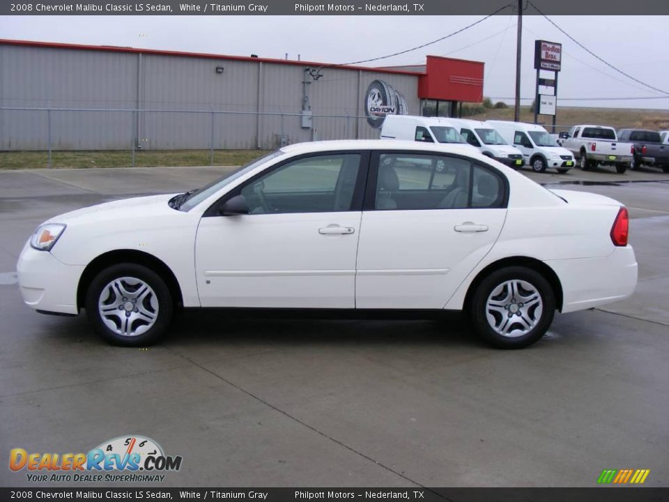 2008 Chevrolet Malibu Classic LS Sedan White / Titanium Gray Photo #6