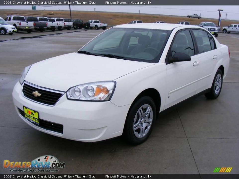 2008 Chevrolet Malibu Classic LS Sedan White / Titanium Gray Photo #7