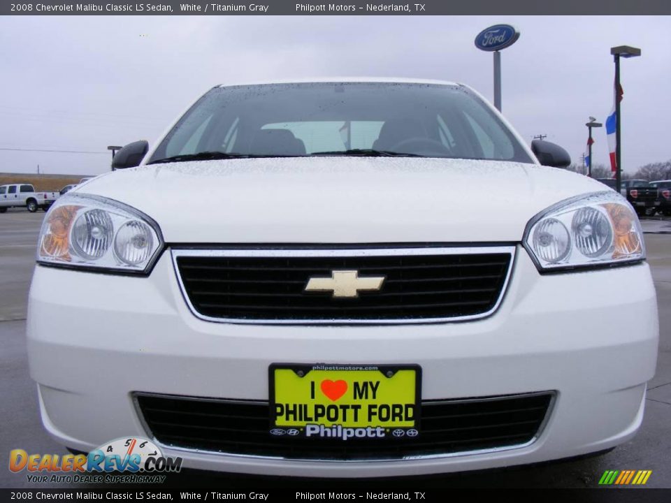 2008 Chevrolet Malibu Classic LS Sedan White / Titanium Gray Photo #9