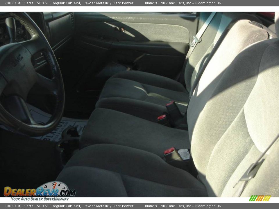 2003 GMC Sierra 1500 SLE Regular Cab 4x4 Pewter Metallic / Dark Pewter Photo #26