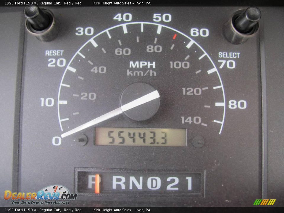 1993 Ford F150 XL Regular Cab Red / Red Photo #9