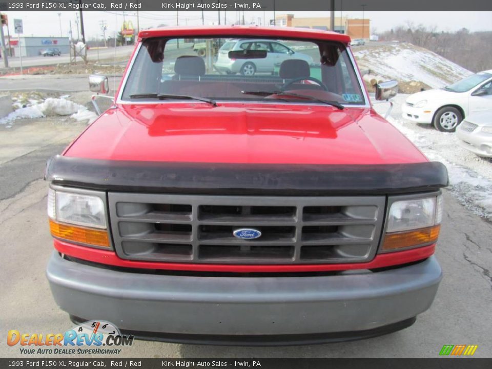 1993 Ford F150 XL Regular Cab Red / Red Photo #13