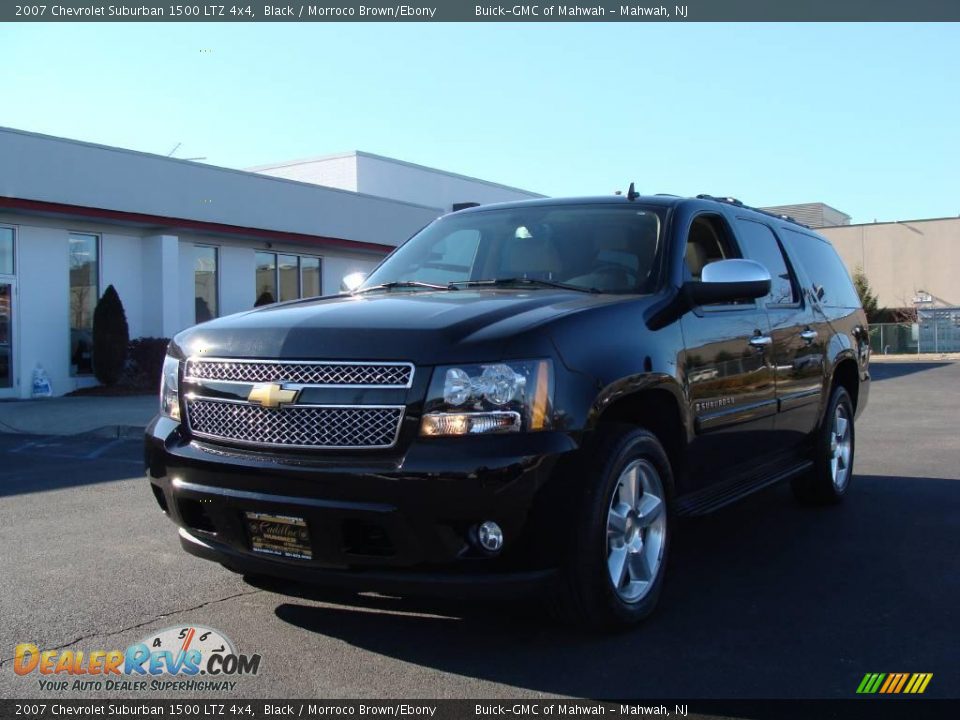 2007 Chevrolet Suburban 1500 LTZ 4x4 Black / Morroco Brown/Ebony Photo #1
