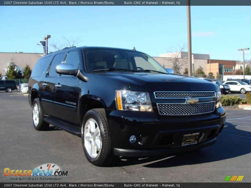 2007 Chevrolet Suburban 1500 LTZ 4x4 Black / Morroco Brown/Ebony Photo #3