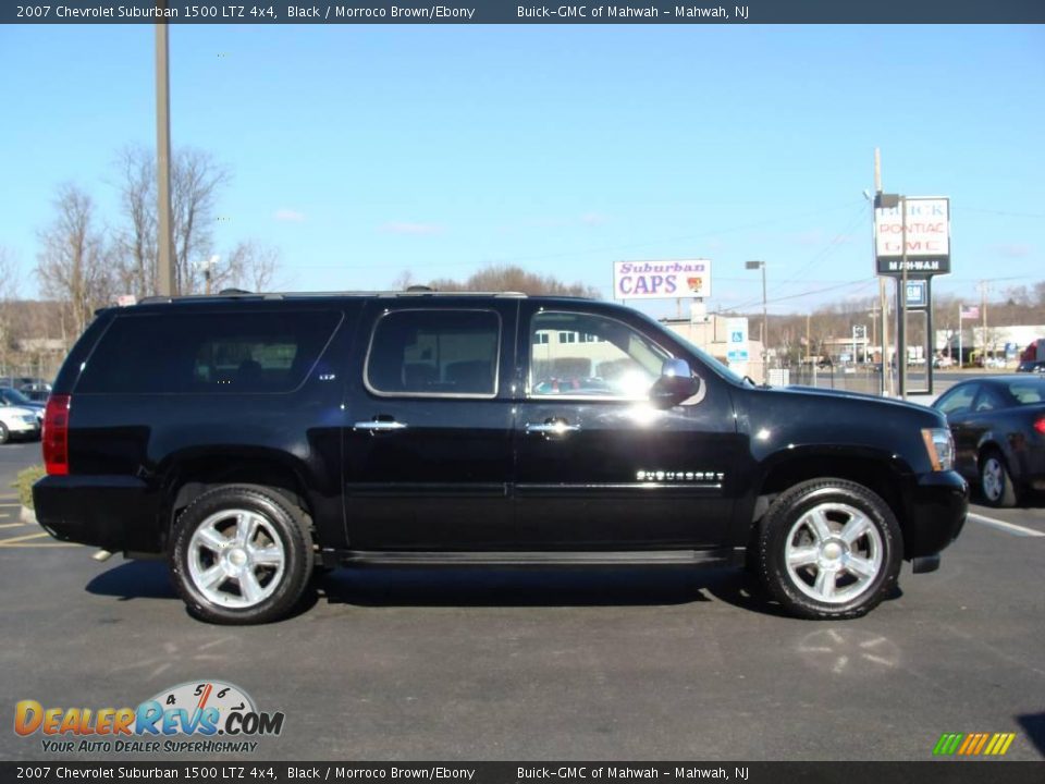 2007 Chevrolet Suburban 1500 LTZ 4x4 Black / Morroco Brown/Ebony Photo #4