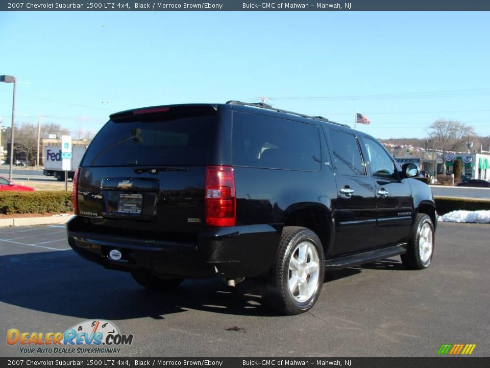 2007 Chevrolet Suburban 1500 LTZ 4x4 Black / Morroco Brown/Ebony Photo #5