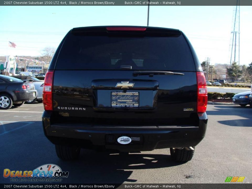 2007 Chevrolet Suburban 1500 LTZ 4x4 Black / Morroco Brown/Ebony Photo #6