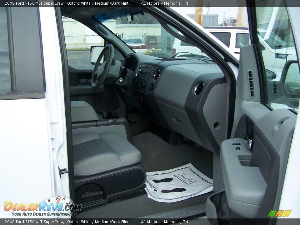 2008 Ford F150 XLT SuperCrew Oxford White / Medium/Dark Flint Photo #7