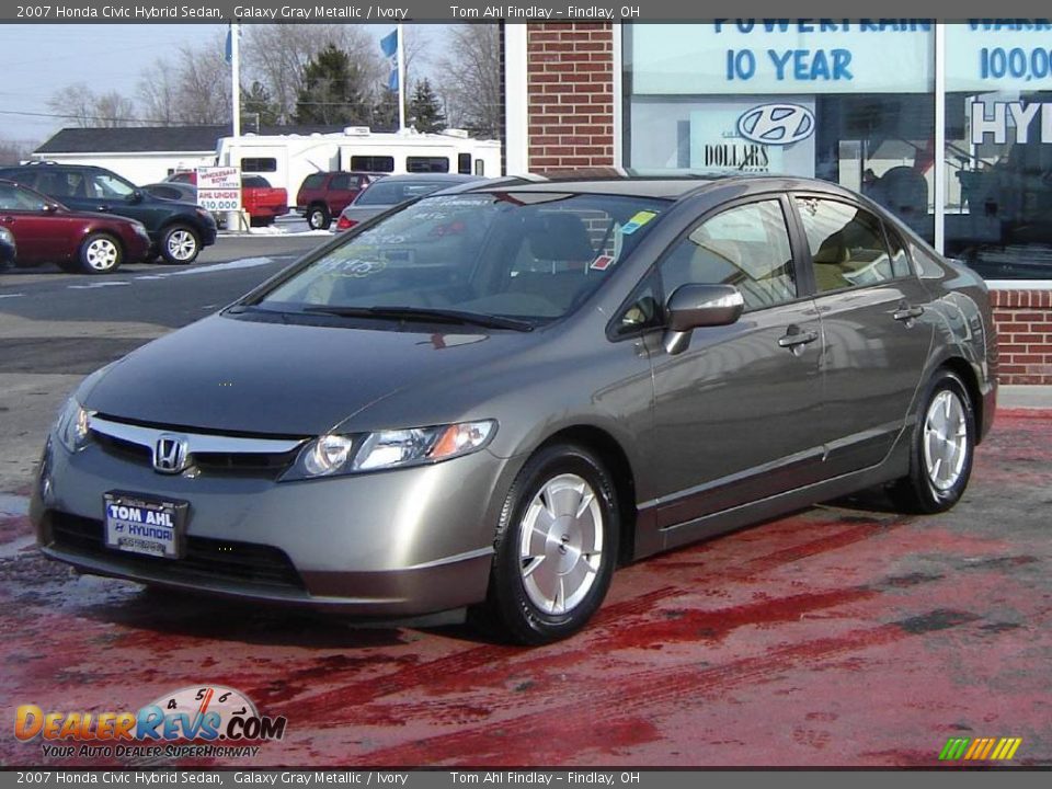 2007 Honda Civic Hybrid Sedan Galaxy Gray Metallic / Ivory Photo #1