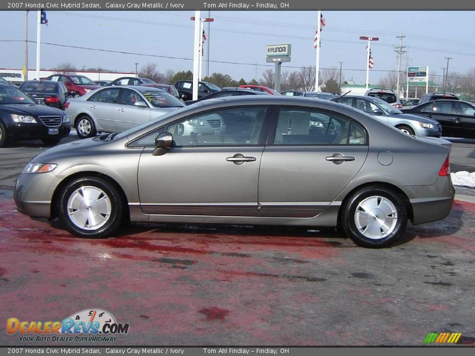 2007 Honda Civic Hybrid Sedan Galaxy Gray Metallic / Ivory Photo #2