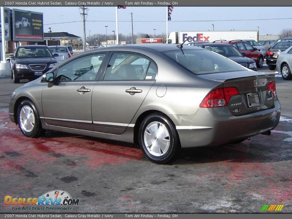 2007 Honda Civic Hybrid Sedan Galaxy Gray Metallic / Ivory Photo #3