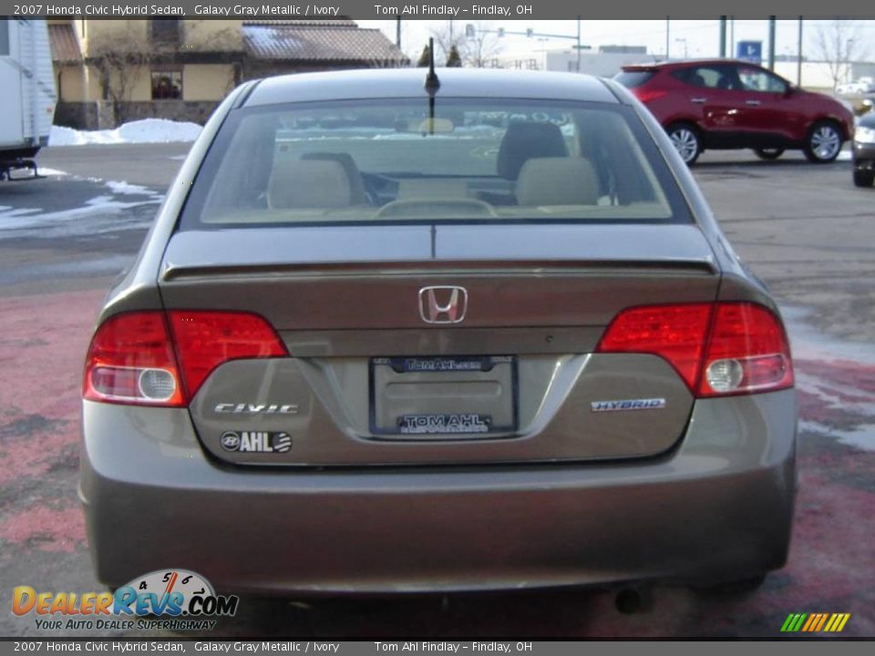 2007 Honda Civic Hybrid Sedan Galaxy Gray Metallic / Ivory Photo #4