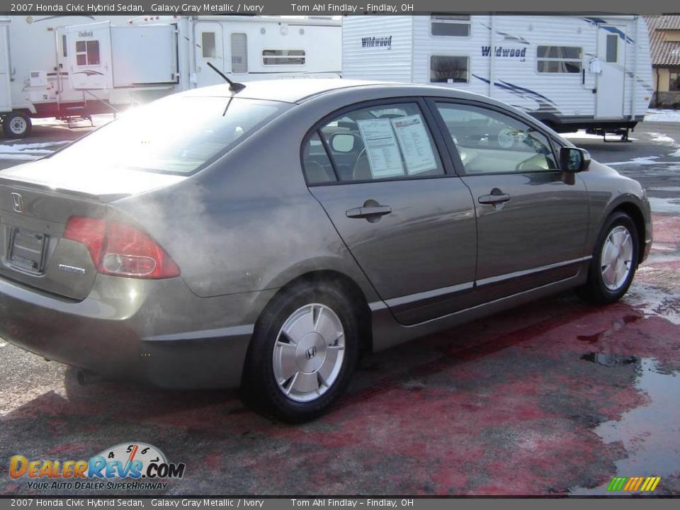 2007 Honda Civic Hybrid Sedan Galaxy Gray Metallic / Ivory Photo #5