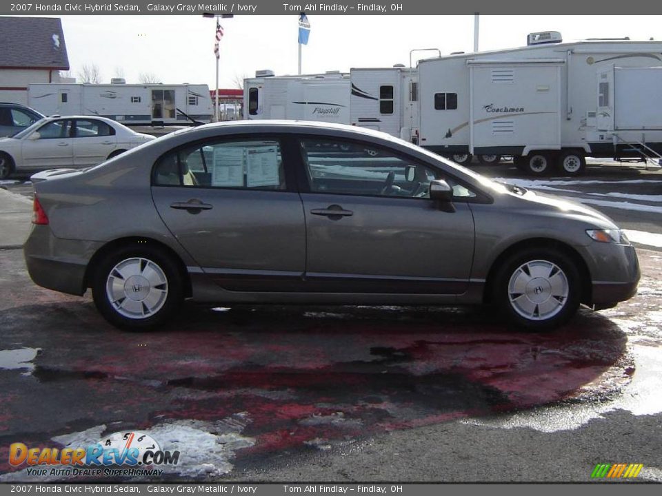2007 Honda Civic Hybrid Sedan Galaxy Gray Metallic / Ivory Photo #6