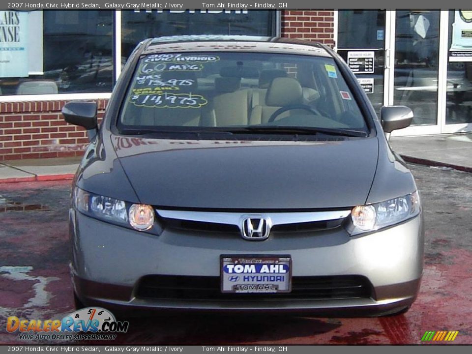 2007 Honda Civic Hybrid Sedan Galaxy Gray Metallic / Ivory Photo #8