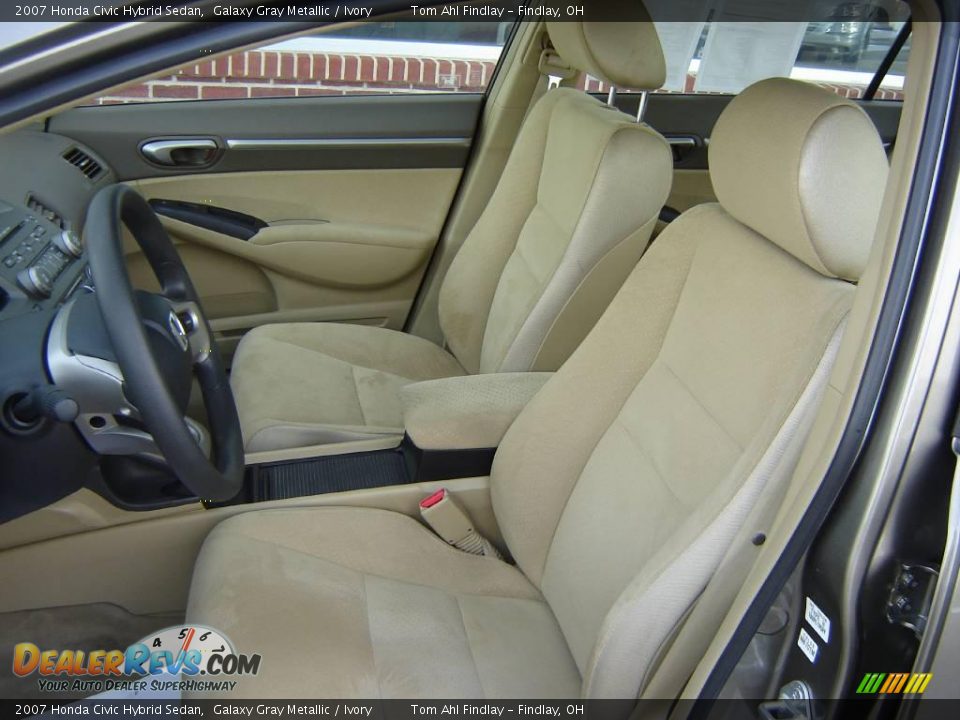 2007 Honda Civic Hybrid Sedan Galaxy Gray Metallic / Ivory Photo #9