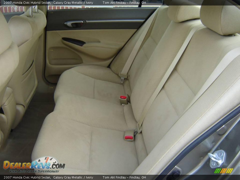 2007 Honda Civic Hybrid Sedan Galaxy Gray Metallic / Ivory Photo #10