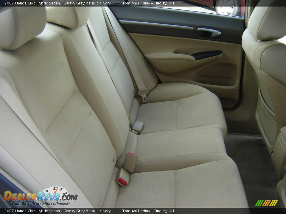 2007 Honda Civic Hybrid Sedan Galaxy Gray Metallic / Ivory Photo #11