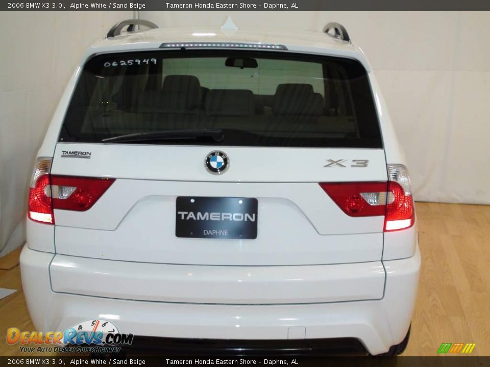 2006 BMW X3 3.0i Alpine White / Sand Beige Photo #6