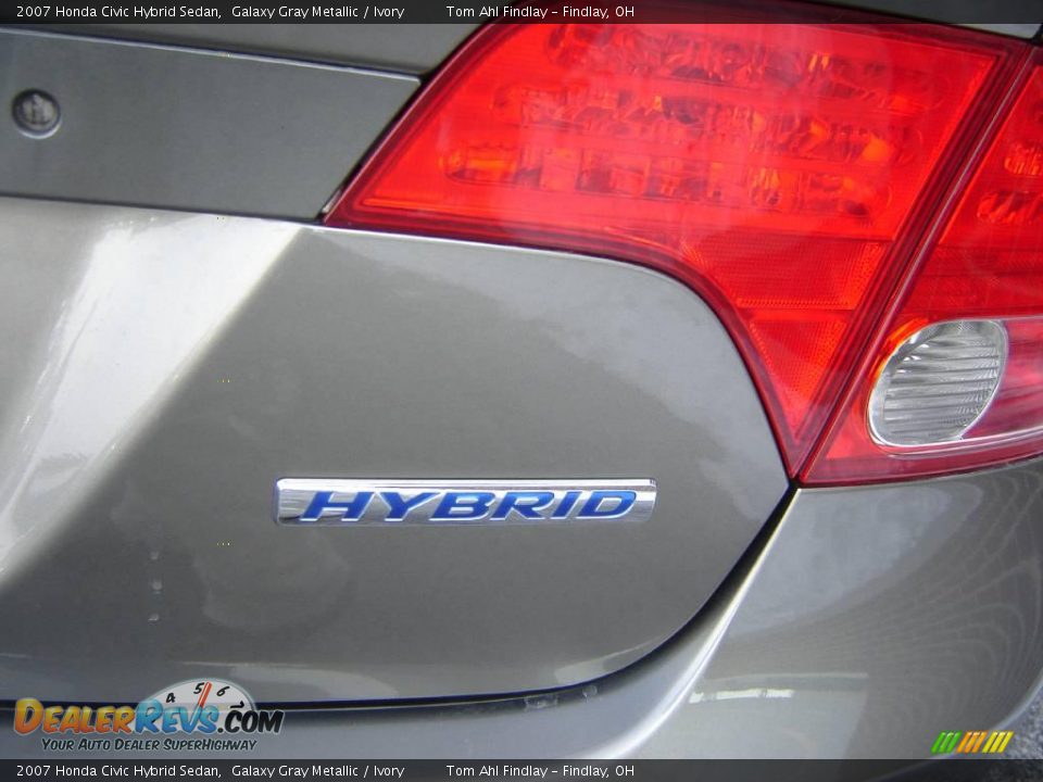2007 Honda Civic Hybrid Sedan Galaxy Gray Metallic / Ivory Photo #13