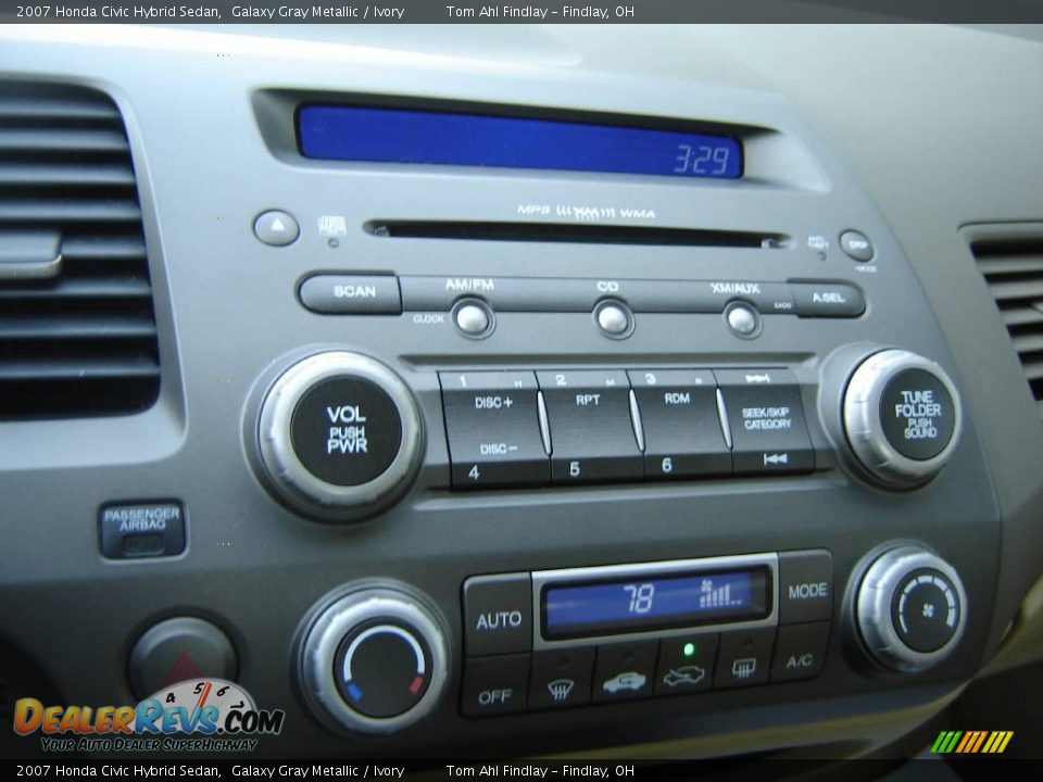 2007 Honda Civic Hybrid Sedan Galaxy Gray Metallic / Ivory Photo #15