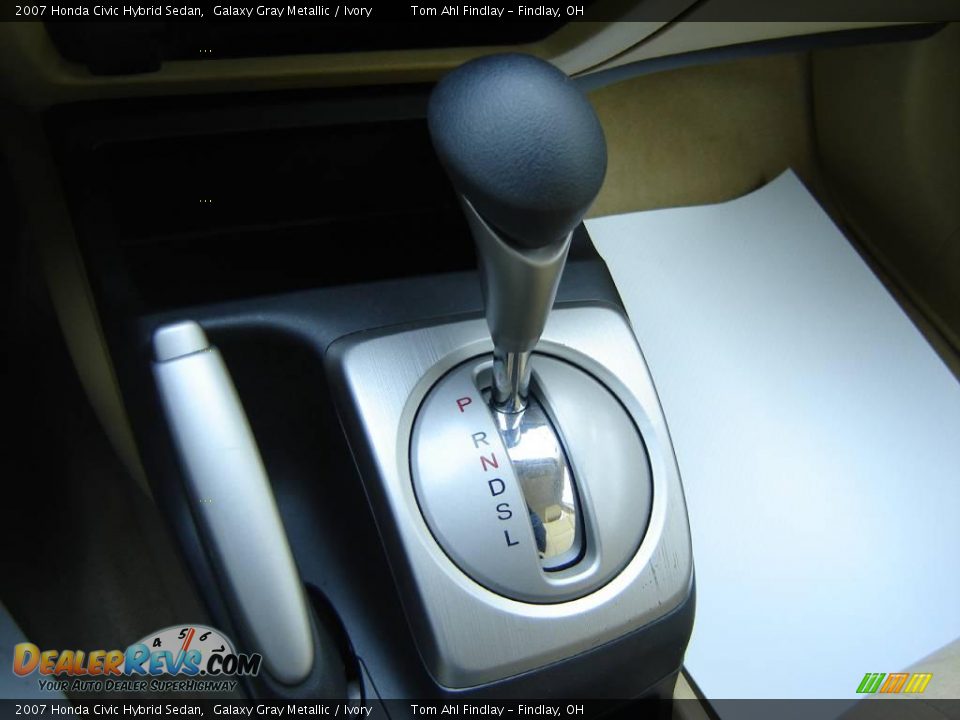 2007 Honda Civic Hybrid Sedan Galaxy Gray Metallic / Ivory Photo #16