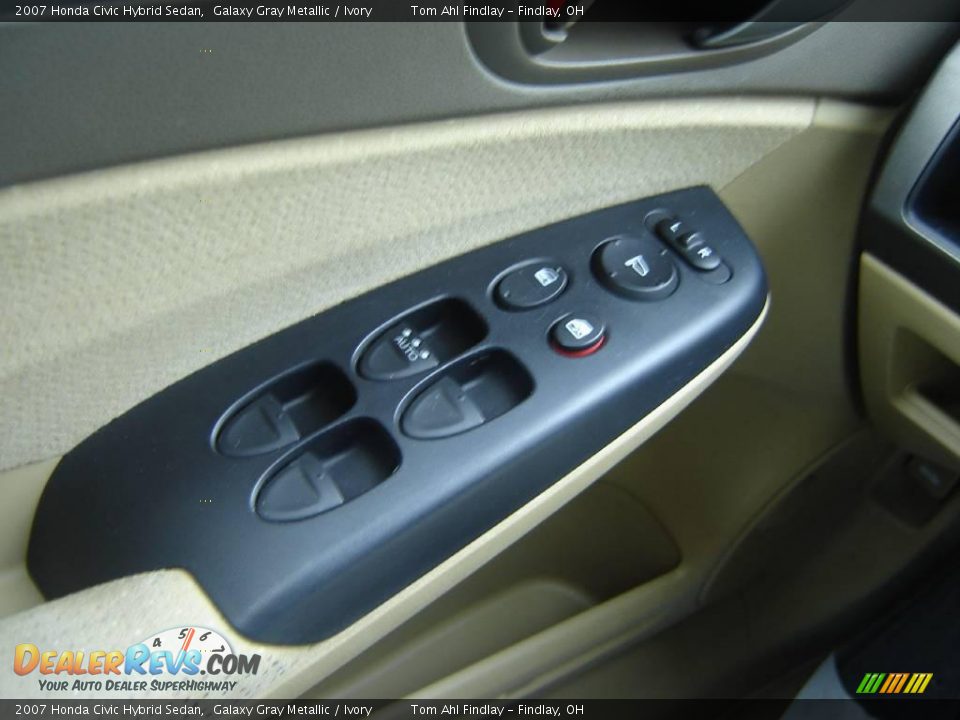 2007 Honda Civic Hybrid Sedan Galaxy Gray Metallic / Ivory Photo #17