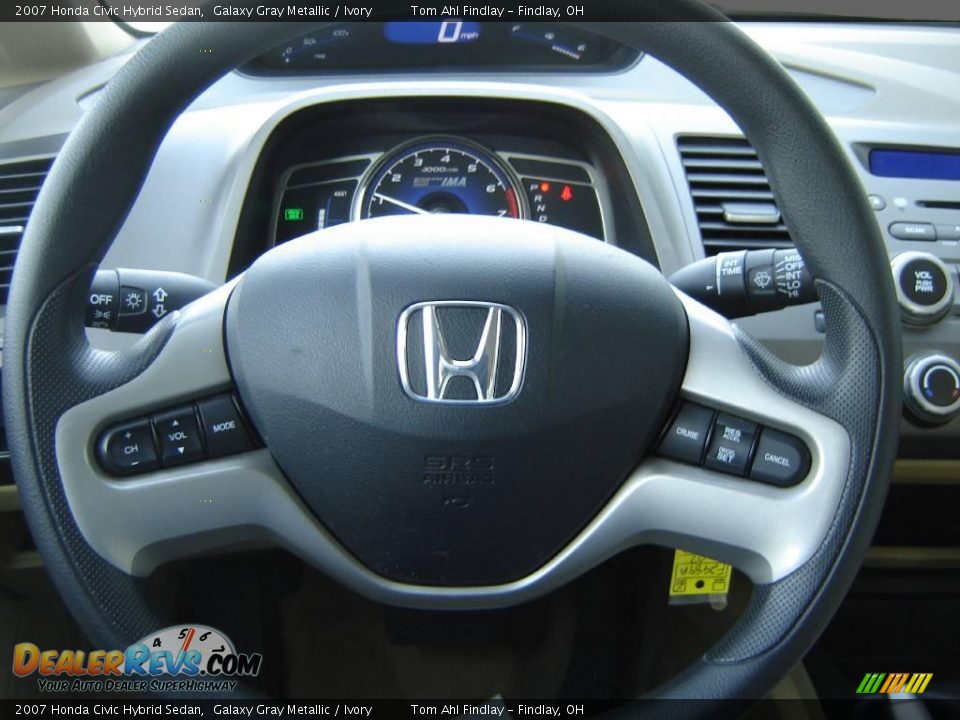 2007 Honda Civic Hybrid Sedan Galaxy Gray Metallic / Ivory Photo #18