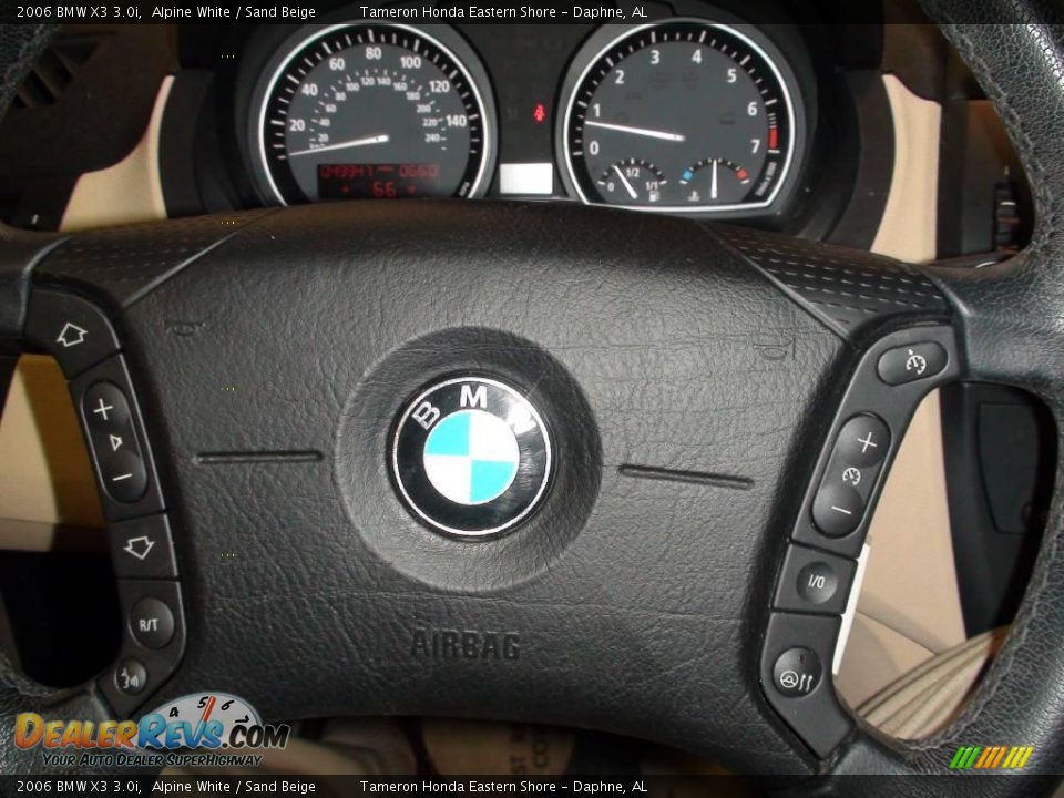 2006 BMW X3 3.0i Alpine White / Sand Beige Photo #21