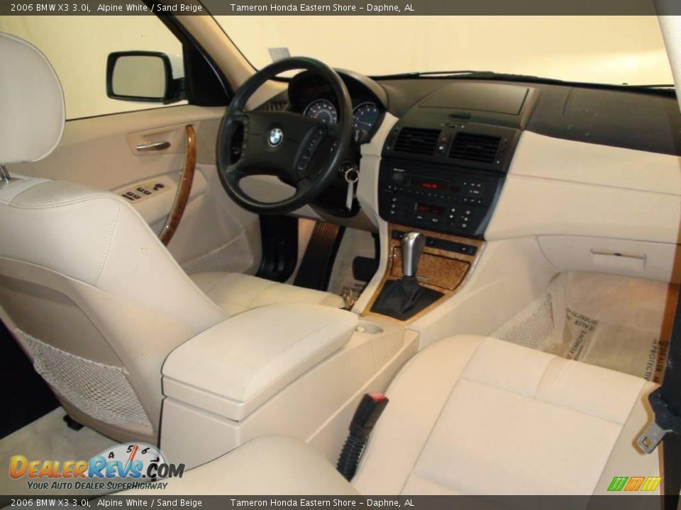 2006 BMW X3 3.0i Alpine White / Sand Beige Photo #23