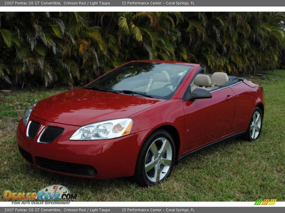 2007 Pontiac G6 GT Convertible Crimson Red / Light Taupe Photo #1