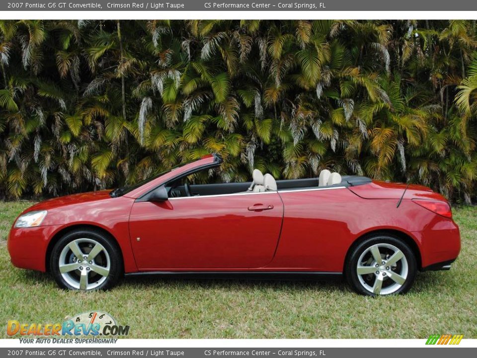 2007 Pontiac G6 GT Convertible Crimson Red / Light Taupe Photo #2