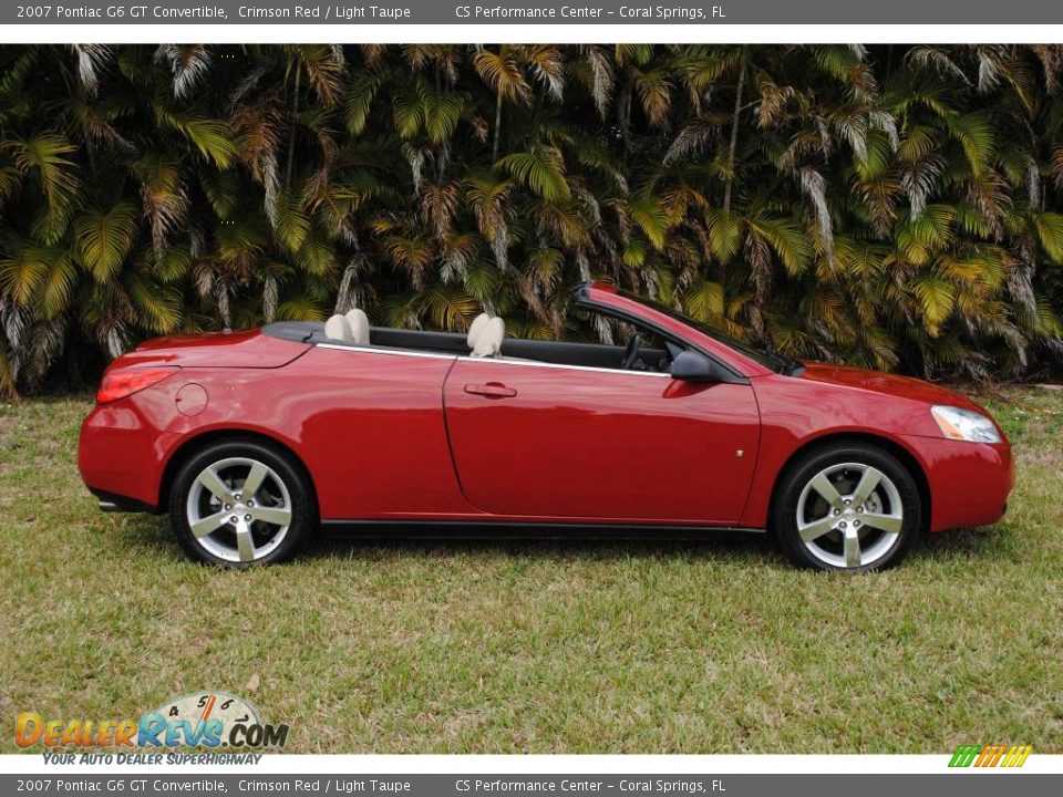 2007 Pontiac G6 GT Convertible Crimson Red / Light Taupe Photo #4